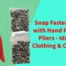 Snap Fasteners Kit with Hand Pressure Pliers - Ideal for Clothing & Crafting"